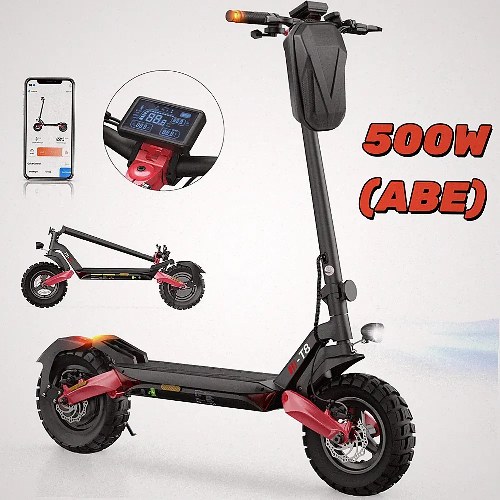 10" E-Scooter 500W T8 Offroad Elektroroller ABE 20KM/H APP mit Straßenzulassung