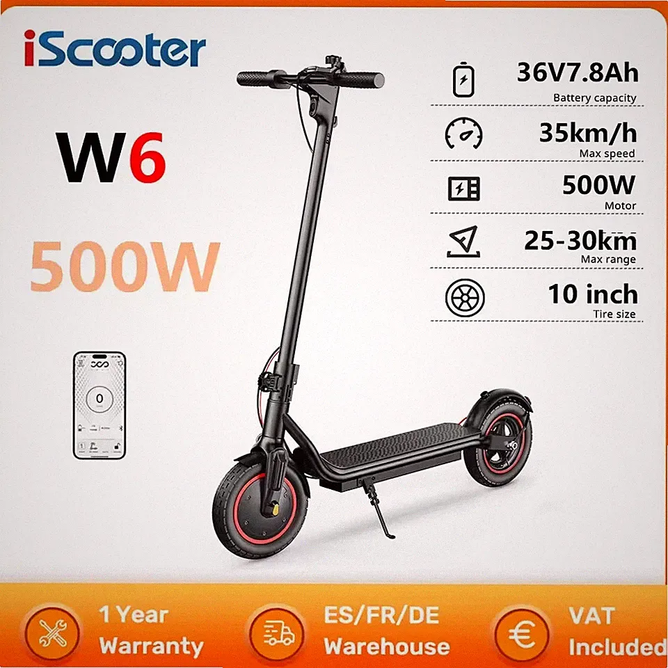 10" Elektroroller 500W 36V 7.8AH Faltbar E-Scooter 35KM/H Off-road E-Roller APP