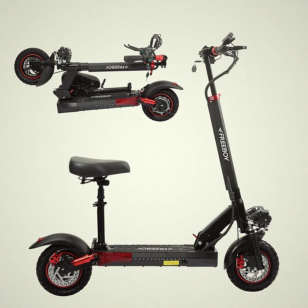 10'' Elektroroller für 48V/15Ah Erwachsene Klapprad E-Roller Faltbarer E-Scooter