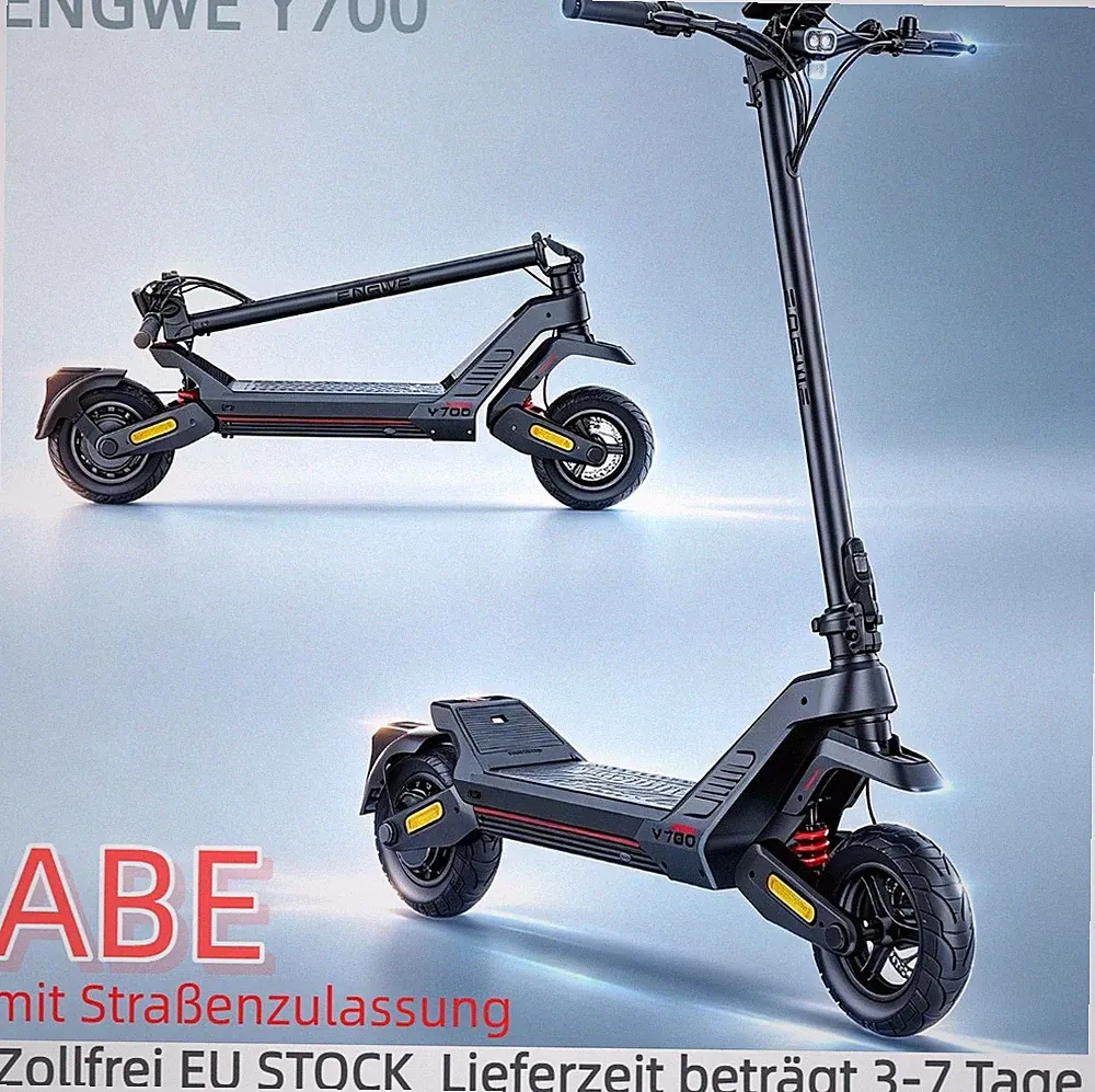 10"Elektroroller mit Straßenzulassung&ABE NFC 18AH ENGWE Y700 Klappbar E-Scooter
