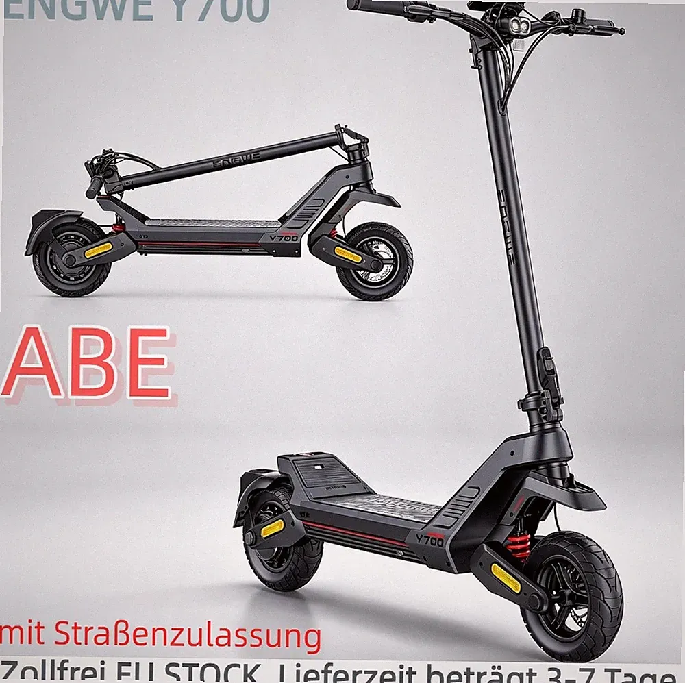 10"Elektroroller,mit Straßenzulassung&ABE NFC 18AH Klappbar E-Scooter ENGWE Y700