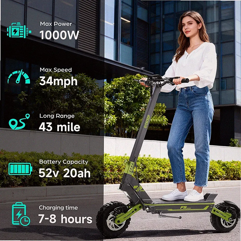 1000W 11 Zoll Elektroroller 52V/20AH Off-road E-Scooter mit NFC 70KM E-Roller