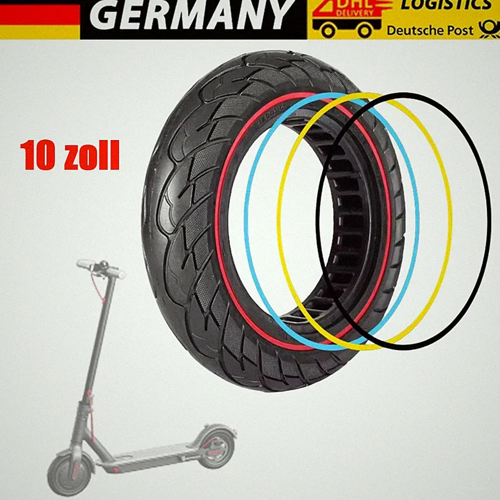 10x2.125 Elektroroller Vollgummireifen Pannensicherer E-Scooter Ersatz Reifen-DE