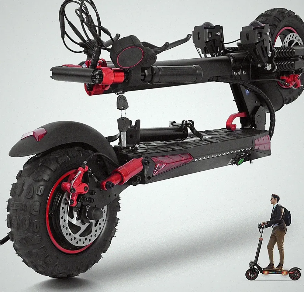 11'' Elektroroller E-Roller 1200W 18Ah Off-road E-Scooter Mit Sitz Bis 50km/h DE