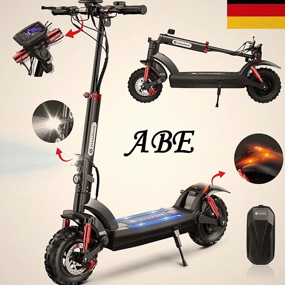 11 Zoll E-Scooter Mit Straßenzulassung ABE Elektroroller E Roller bis 150KG 80KM