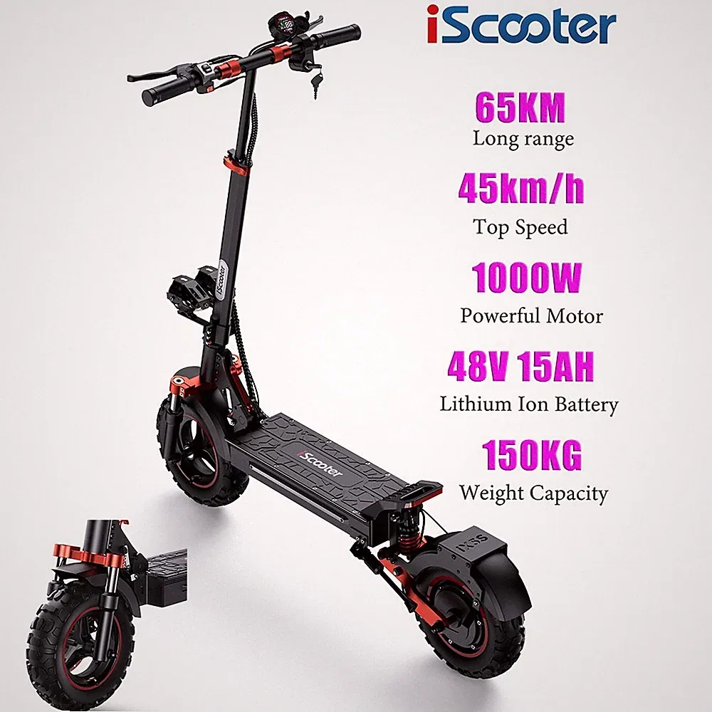 11 Zoll Elektroroller 150kg 48V15AH Offroad 11'' Klappbarer 1000W E-Scooter 65KM
