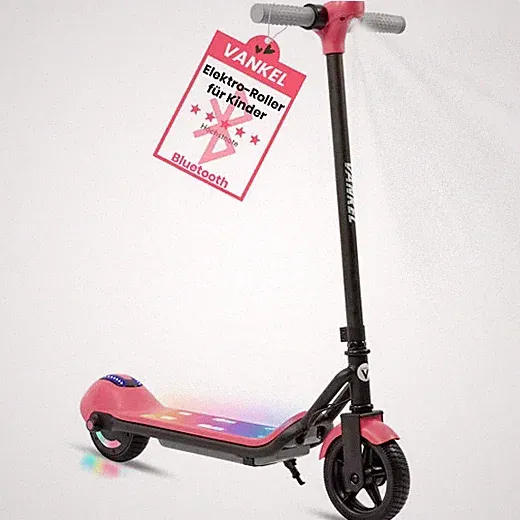 110W 6,5'' Kinder-E-Scooter klappbar Kinderfahrzeug Bluetooth und LED 24V 2,5Ah