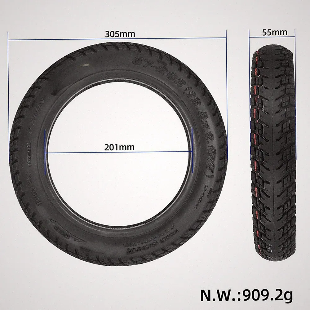 12,5x2,125 Zoll Off Road Reifen passend f��r Xiaomi 5Plus Elektroroller 57-203