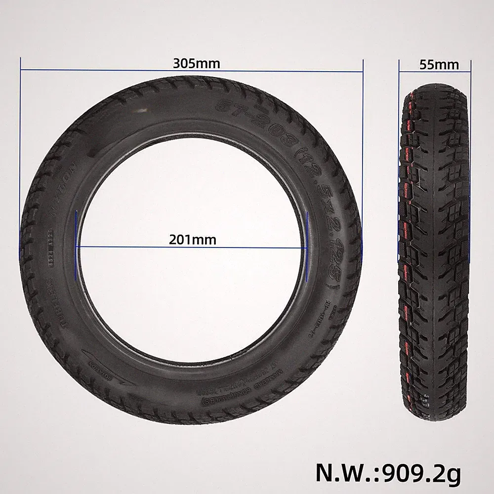 12,5x2,125 Zoll Off Road Reifen passend für Xiaomi 5Plus Elektroroller 57-203