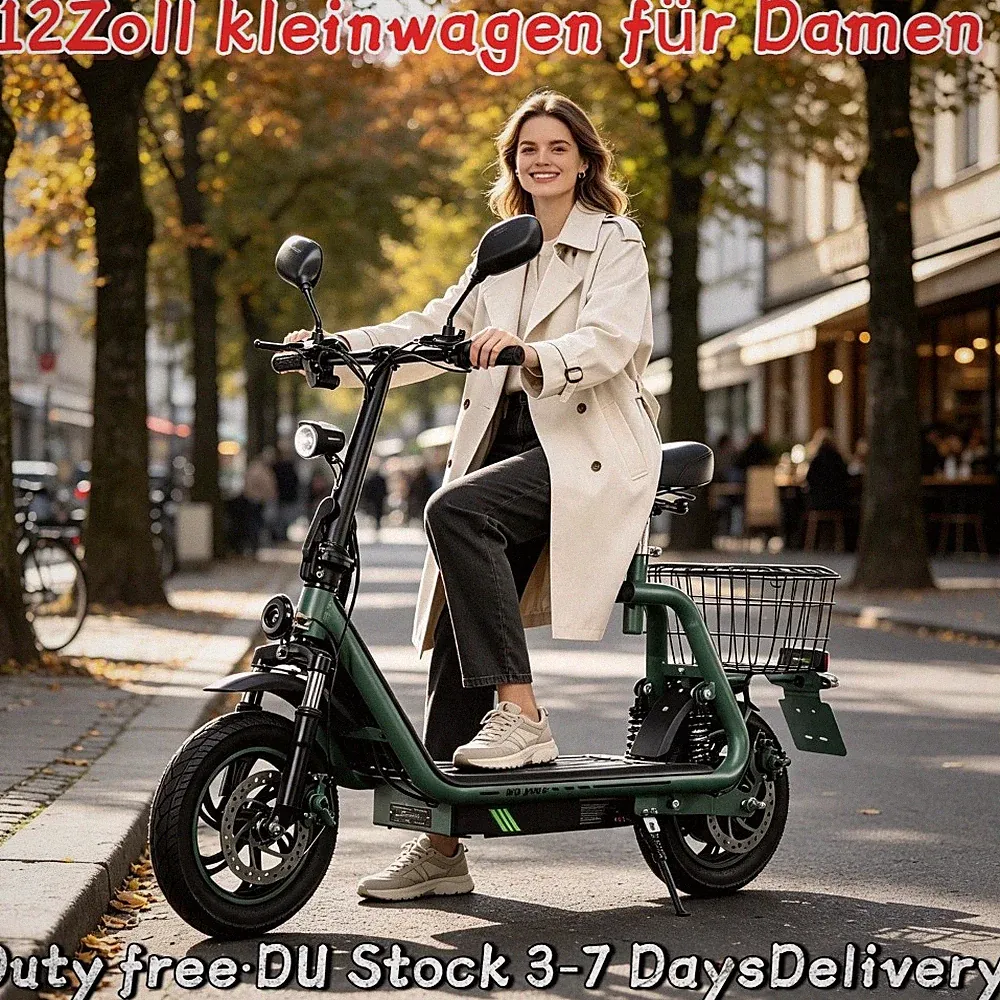 12" Elektroroller 48V 13AH Mit Straßenzulassung 30KM E-Scooter TWOFISH M5PRO HOT