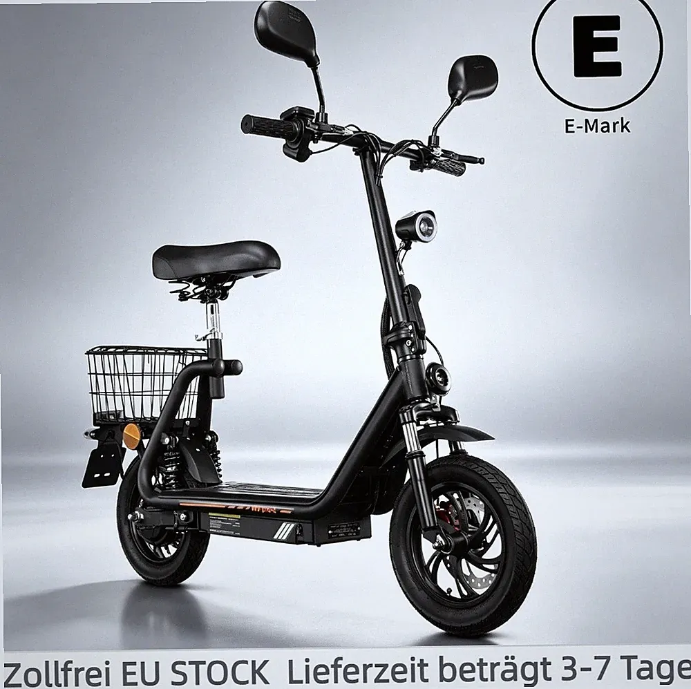 12 Zoll Elektroroller 48V 13AH Mit Straßenzulassung&EEC Scooter mit Sitz TWOFISH