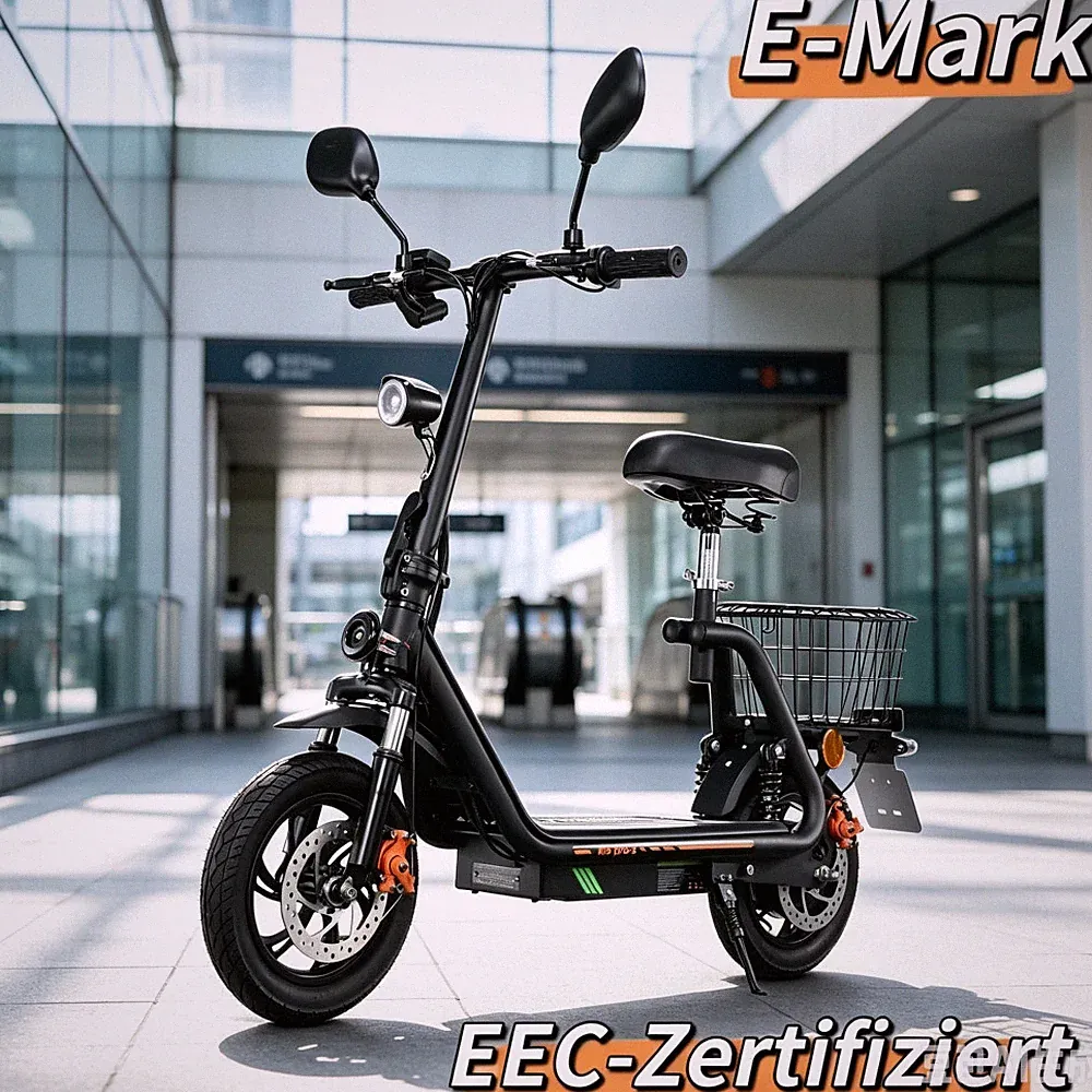 12Zoll Elektroroller 48V 13AH Mit Straßenzulassung Scooter 30KM Range TWOFISH M5