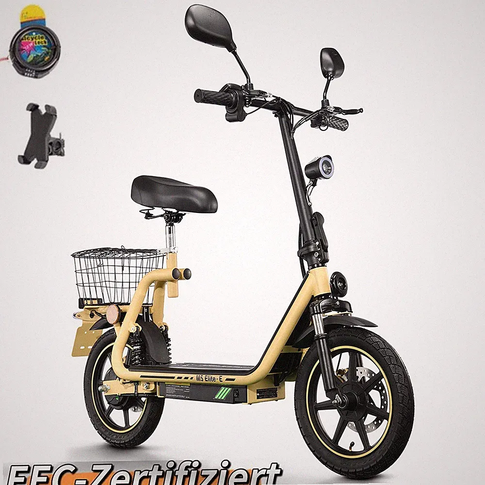 14" Mit Straßenzulassung 48V 13AH Elektro-Roller Mit Sitz TWOFISH Elektroroller