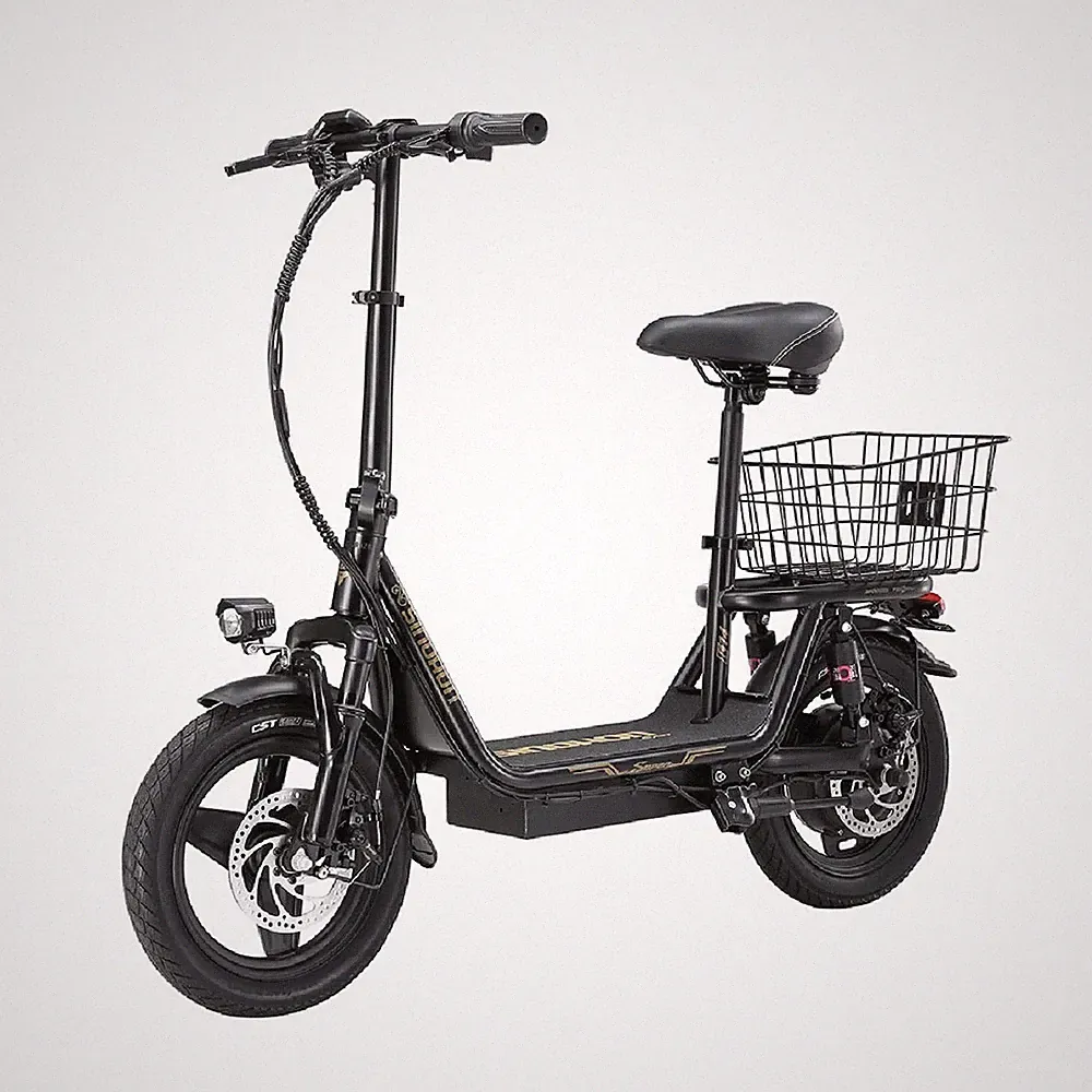 14 Zoll Elektroroller mit korb 500W 36V/15.6AH Faltbar E-Scooter 60KM 120KG