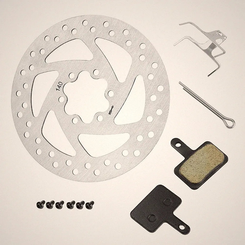 140mm Alu Scheibenbremse + Bremsbeläge für Kukirin G2 G3 G4 Elektroroller