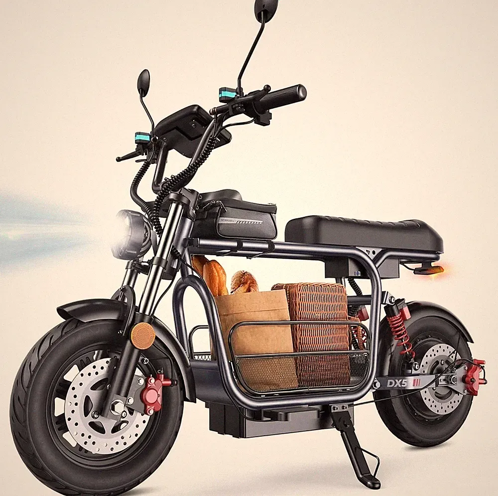 15 Zoll Elektroroller mit korb 48V/15.6AH E-Scooter mit NFC Bis 150kg 75km Moped