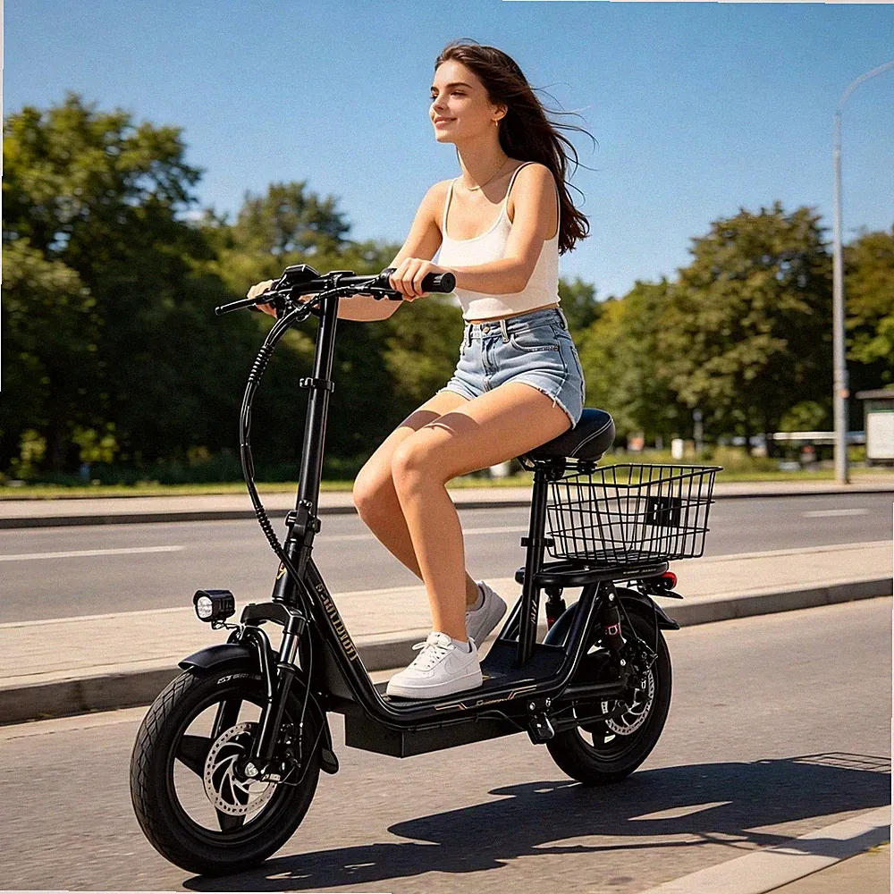 2026 NEU 14 Zoll Elektroroller mit korb 500W 15.6AH Faltbar E-Scooter 60KM 30KMH