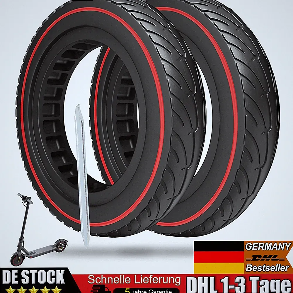 2X 8.5 Zoll Vollgummi Reifen 8 1/2 x 2 f. Xiaomi M365 Elektroroller E-Scooter ~~