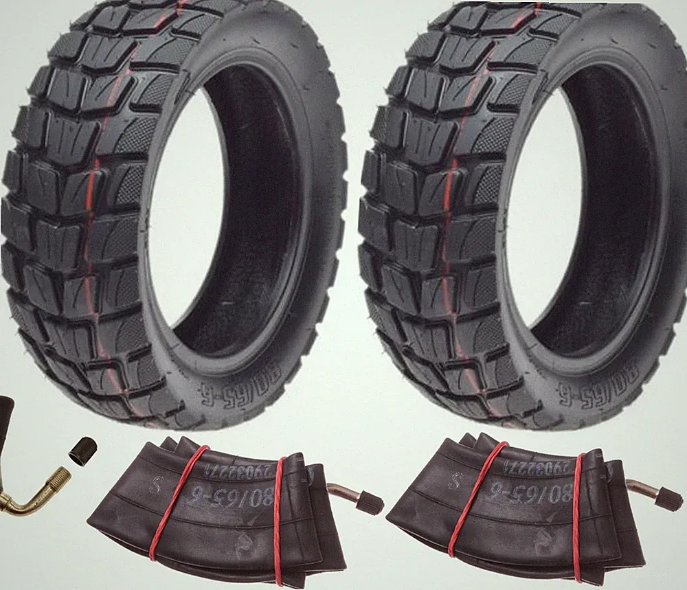 2X Reifen 80 / 65 - 6 KUGOO M4 Pocket Elektroroller E-Scooter Offroad Schlauch