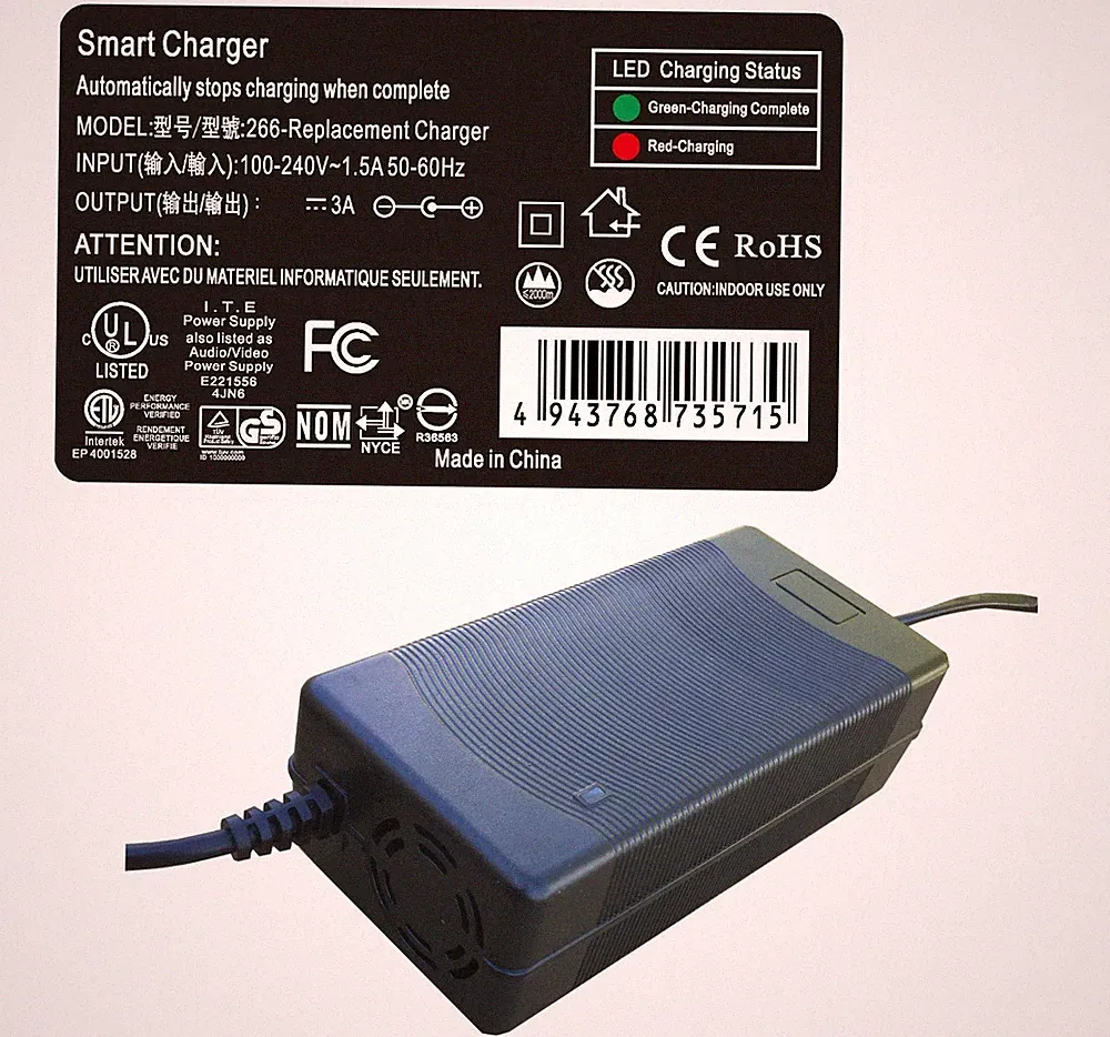 3 Ampere Smart Ladegerät Für Swagtron SG-5 Swagger 5 Boost Pendler Elektroroller
