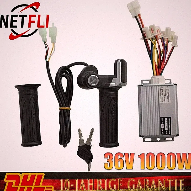 36V 1000W Motor Bürsten Speed Controller Mit Gasgriff Für Elektroroller E Bike