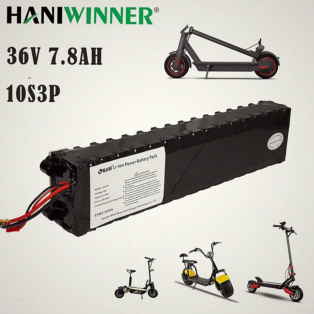 36V 7.8ah 10S3P 500w wiederaufladbarer Lithium Akku Pack BMS für Elektroroller
