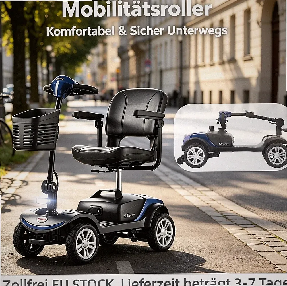4-Rad Mobilitätsroller Serie Hochleistungs-Elektroroller einfach zu demontieren