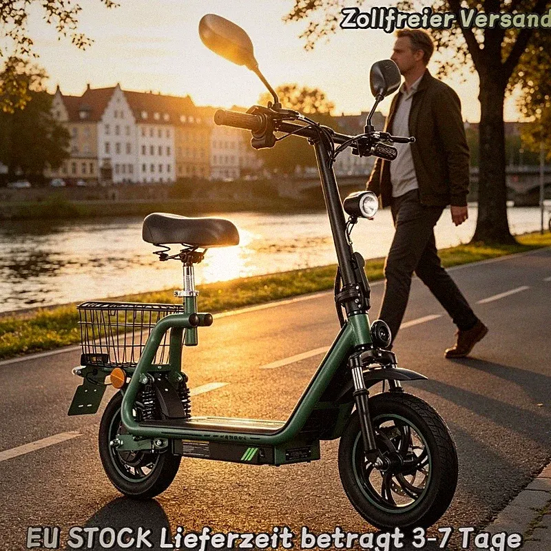 48V 13AH Mit Straßenzulassung 12" Elektroroller mit Sitz E-Scooter TWOFISH M5PRO