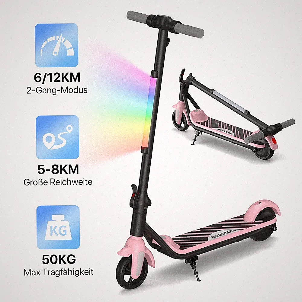 5,5-Zoll-Elektroroller 88 W Children’s skateboard of pink 12 km Reichweite.