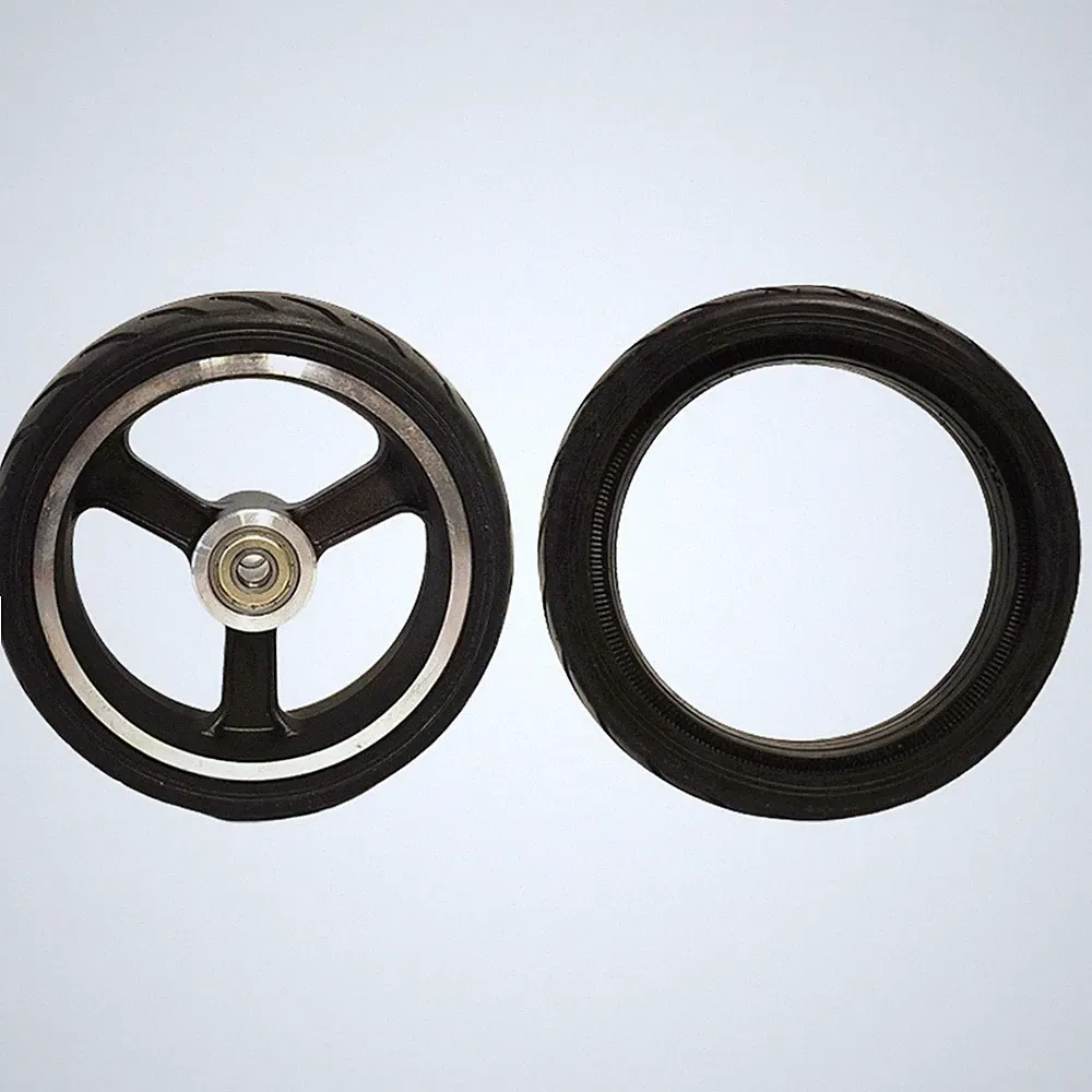 5 5x2 Carbon Fiber Solid Tyre Wheel für M4 Pro Elektro Roller – Schwarz