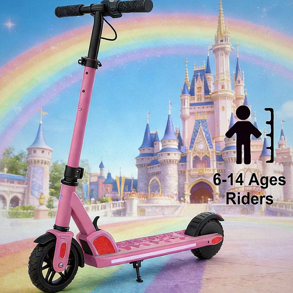 5'' E Scooter Für Kinder 6-10 Jahren Kinderroller 16 km/h Elektroroller Faltbar