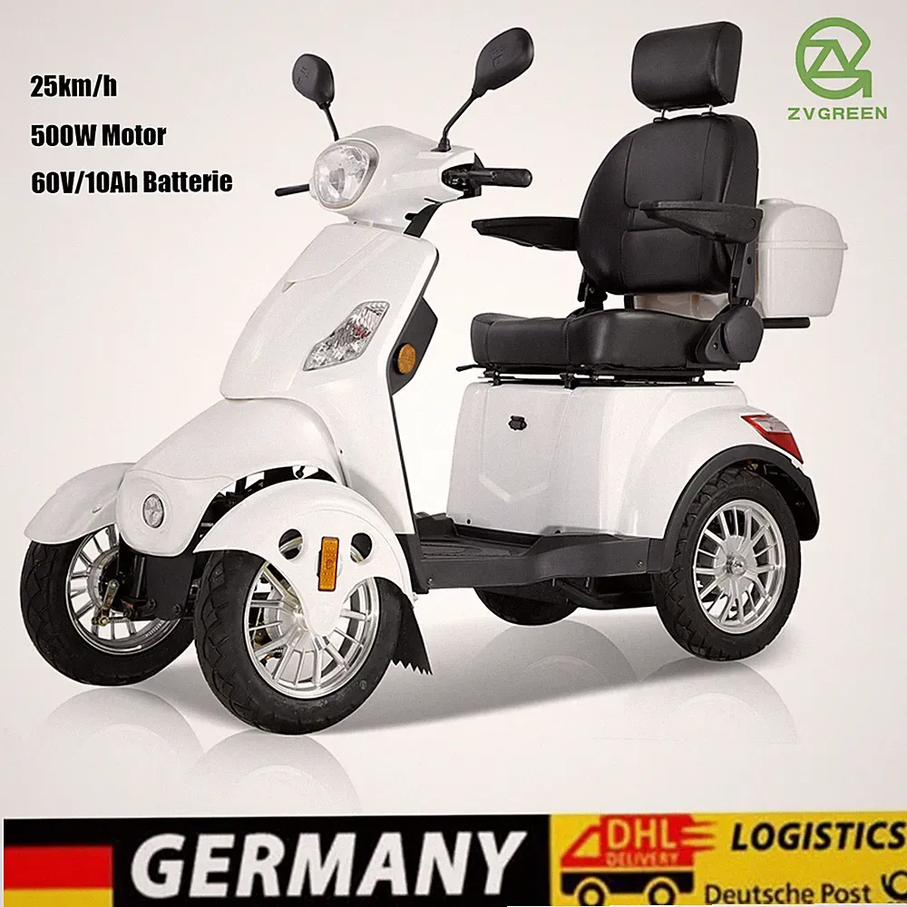500W Seniorenmobil 4-Rad Roller Elektromobil Seniorenfahrzeug 25km/h 60V/20Ah
