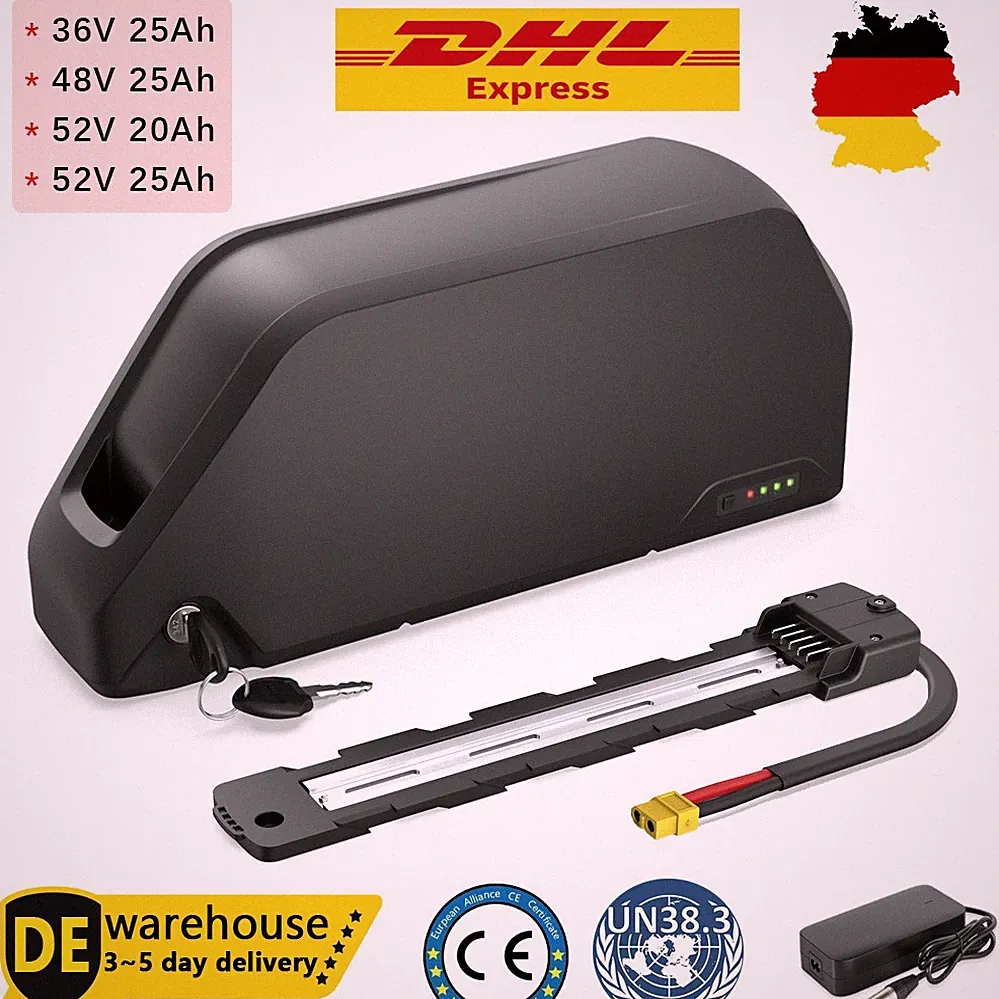 52V 48V 36V 25Ah E-bike Akku Lithium Batterie für Elektrofahrrad 50W-2000W Motor