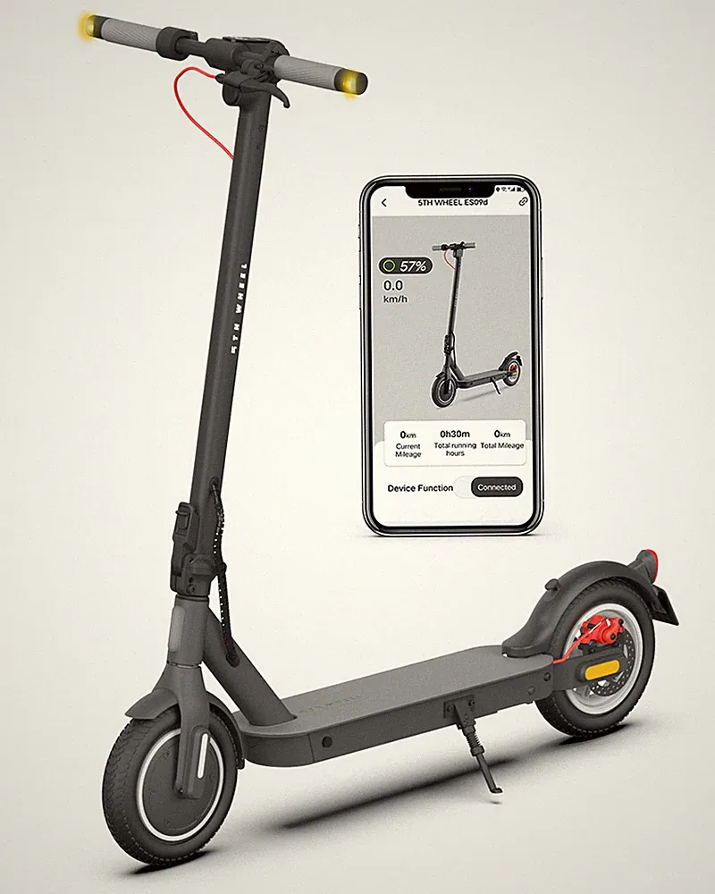 5TH WHEEL Elektroroller 500W E-Scooter 7,5AH 20KMH E-Roller mit Straßenzulassung