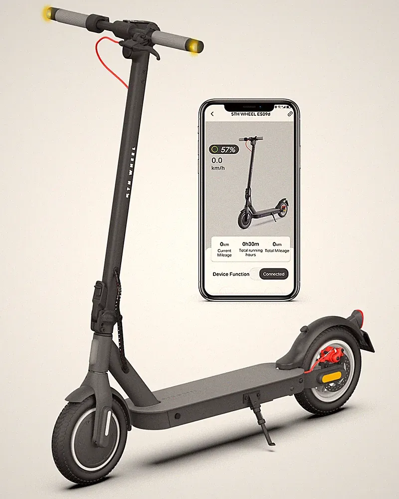 5th Wheel ES09-DE 10'' E-Scooter mit Straßenzulassung 350W 7,5Ah Elektroroller
