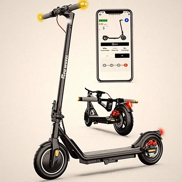 5Th Wheel ES16 Klappbar Elektroroller 350W 7,5AH 10" E-Scooter 25km/h mit APP