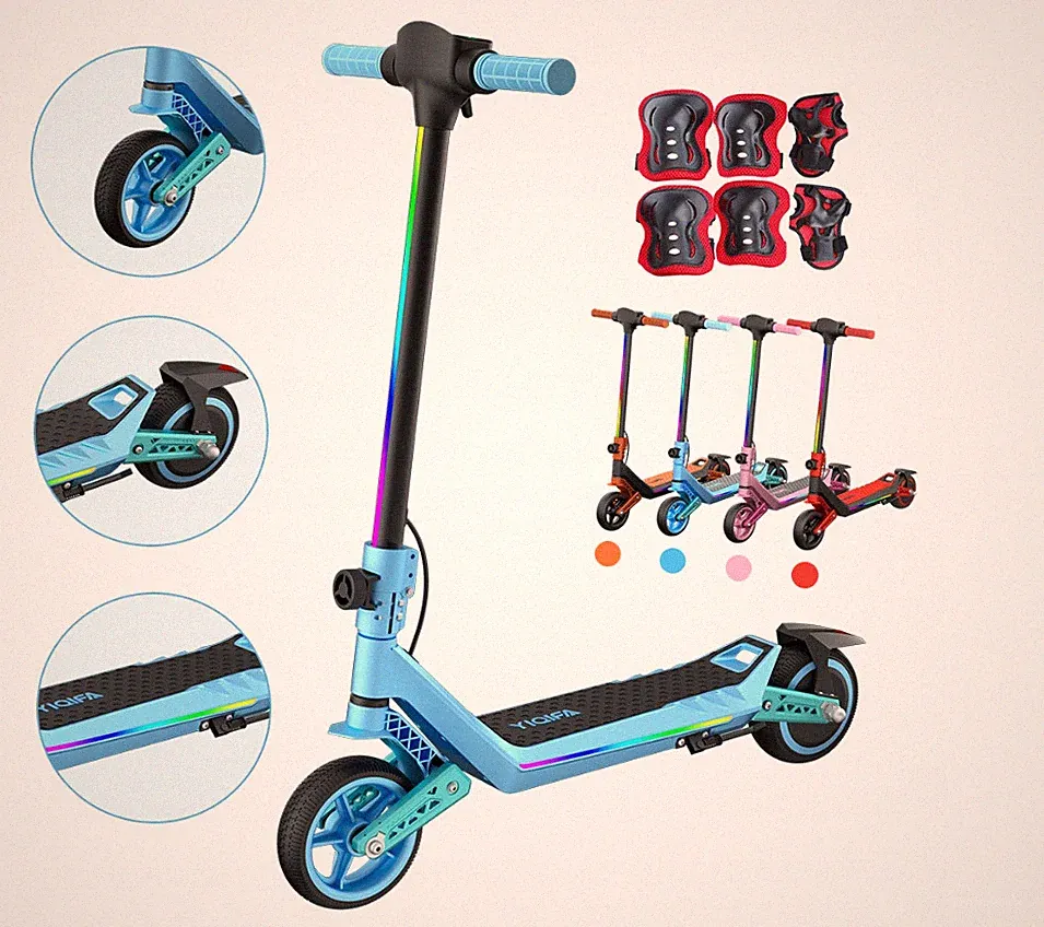 6.5"Elektroroller Für Kinder 6-12 Jahren 130W 16KM/H Klappbar Elektroscooter LED