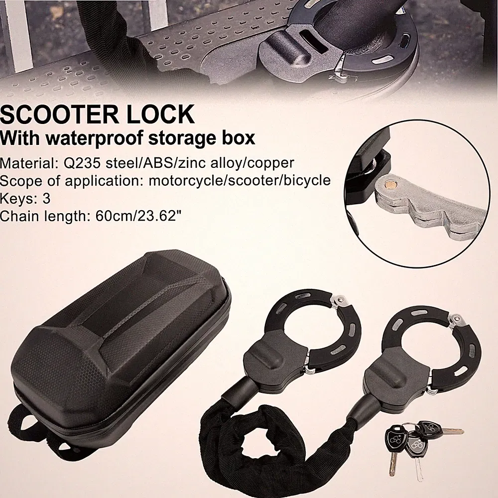 60cm Schloss Motorrad Fahrrad Elektroroller Roller E-Scooter Kettenschloss