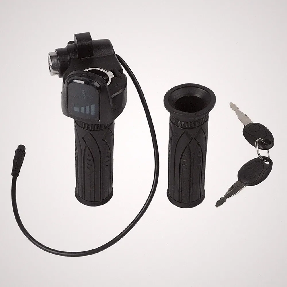 7/8 Zoll 22mm Gasgriff mit Display für E-Bike Elektroroller Dreirad