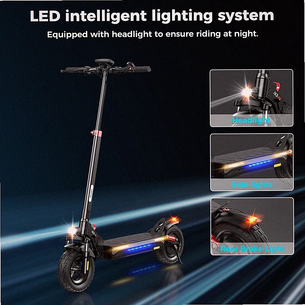 800W Elektroroller iscooter iX3 E-Scooter 10 Zoll Klappbar Off-Road Escooter NEU