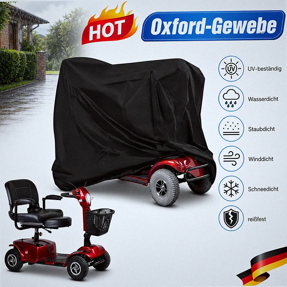 Abdeckhaube Wasserdicht Elektromobil Mobilitätsroller Rollstuhl Außenbereich
