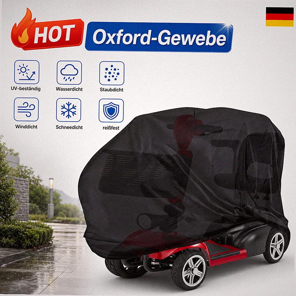 Abdeckhaube Wasserdicht Kordelzug Oxford-Stoff für Seniorenmobil Elektromobil