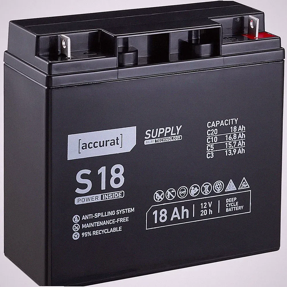 AGM Batterie 12V 18Ah Rollstuhl Elektromobil Seniorenmobil Elektroroller Akku