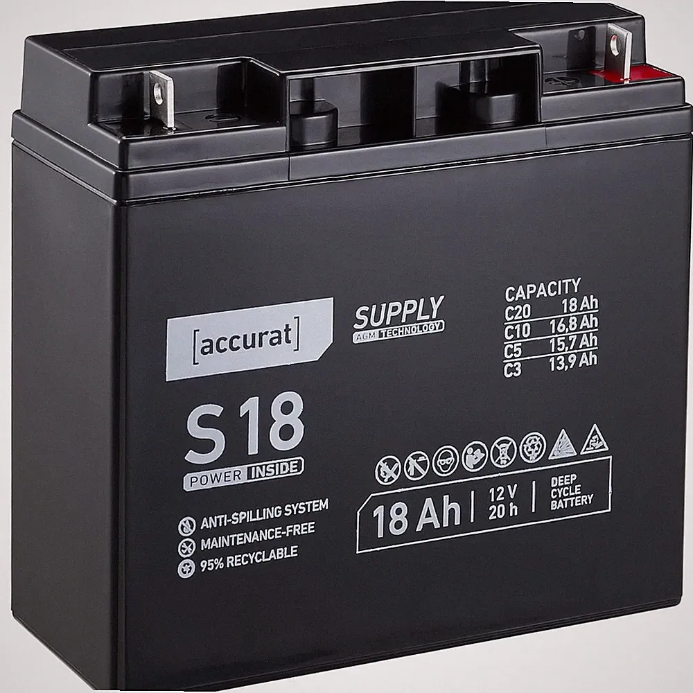 AGM Batterie 12V 18Ah Rollstuhl Elektromobil Seniorenmobil Elektroroller Akku