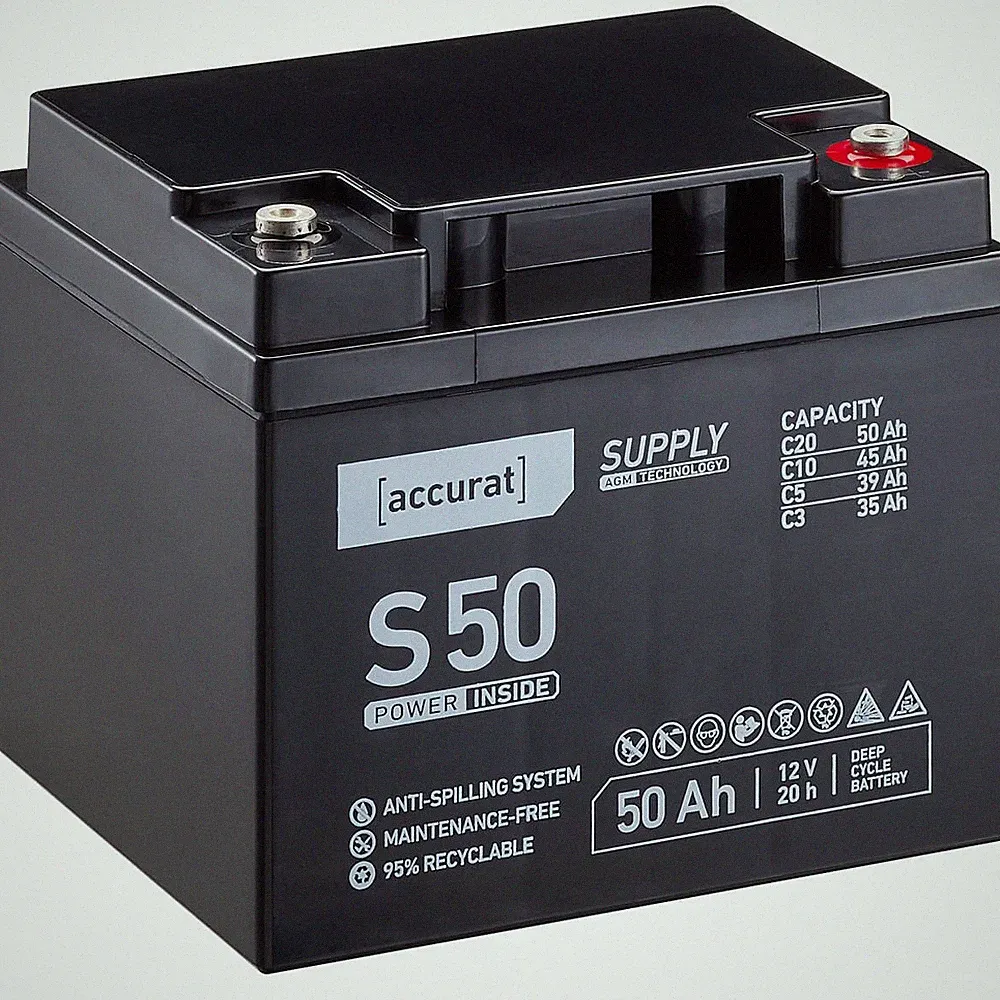 AGM Batterie 12V 50Ah Rollstuhl Elektromobil Seniorenmobil Elektroroller Akku