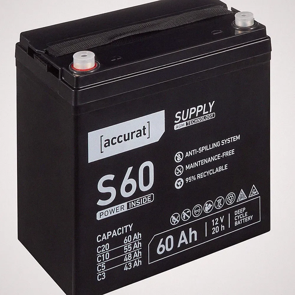 AGM Batterie 12V 60Ah Rollstuhl Elektromobil Seniorenmobil Elektroroller Akku