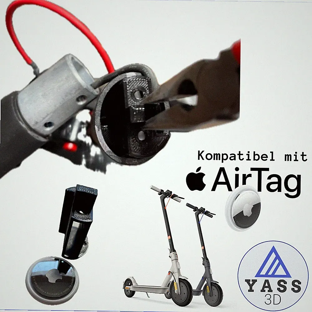 🛴AirTag Lenkradhalterung 🛴Elektroroller Xiaomi MI M365 Pro ALLE MODELL