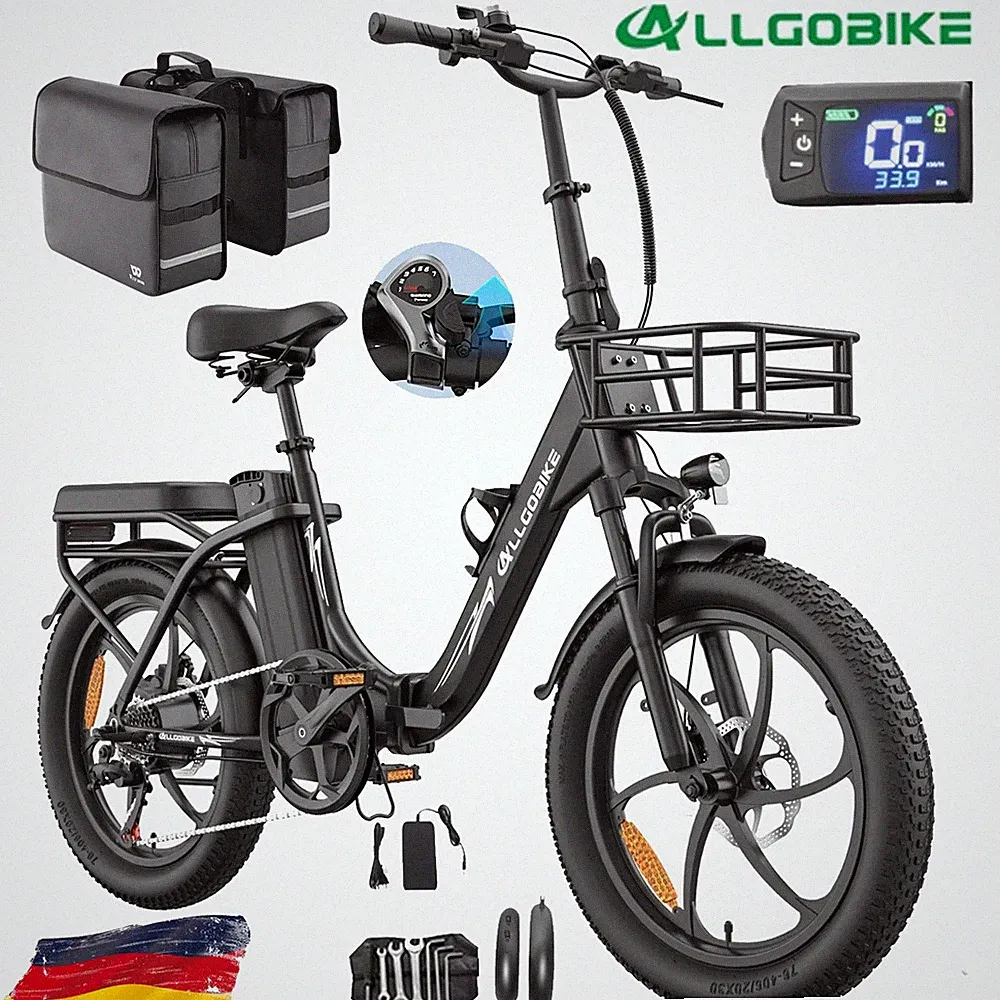 ALLGOBIKE Klappbarer Elektroroller 48V20Ah Coummuter bike 20Zoll City Bike 120km