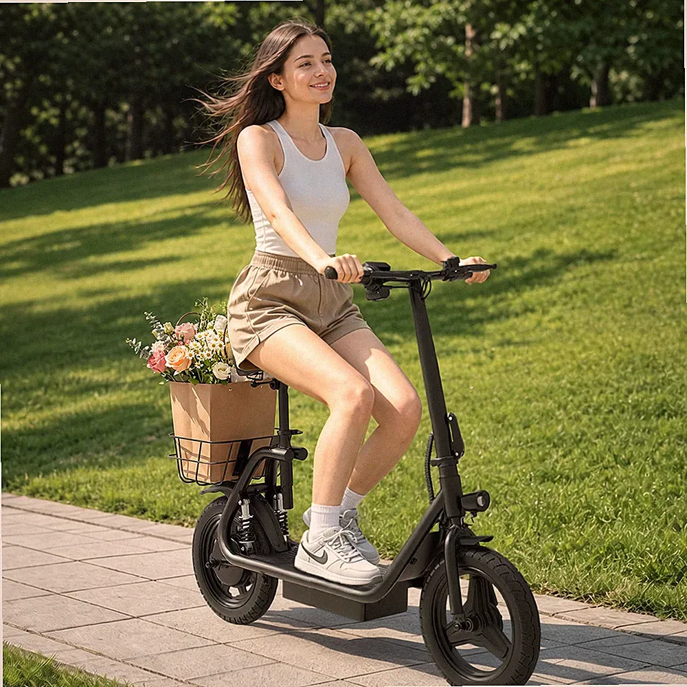 APEFOX C14 900W Elektroroller 48V 15AH E-Scooter mit Korb 40km/h 150kg 14 Zoll