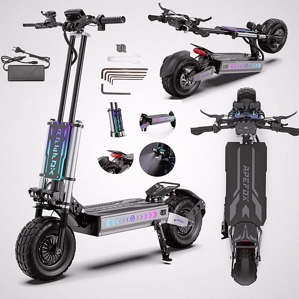 APEFOX T90 Elektroroller 60V31,2Ah Klappbares Offroad E-Scooter 13 Zoll E-Roller